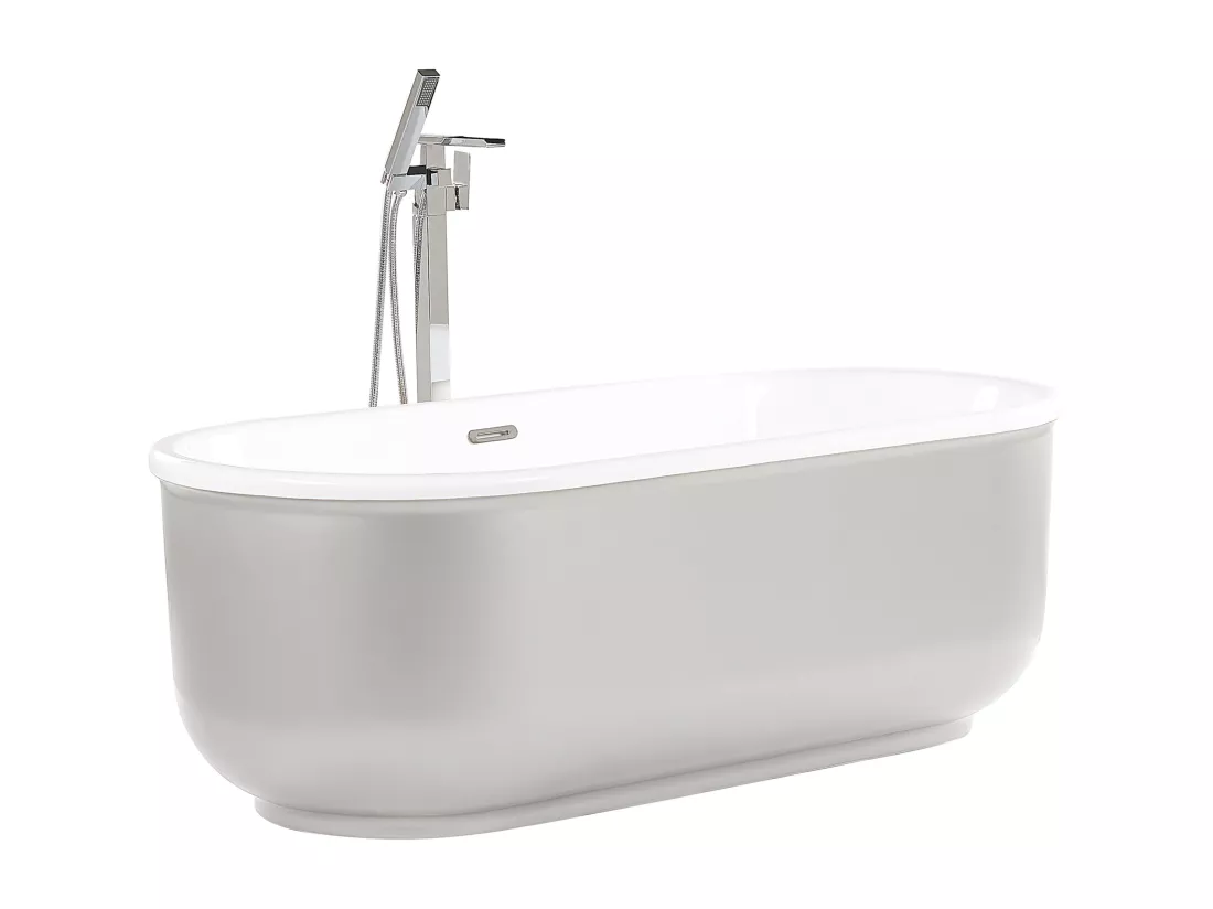 Baignoire îlot argentée 170 x 80 cm PINEL