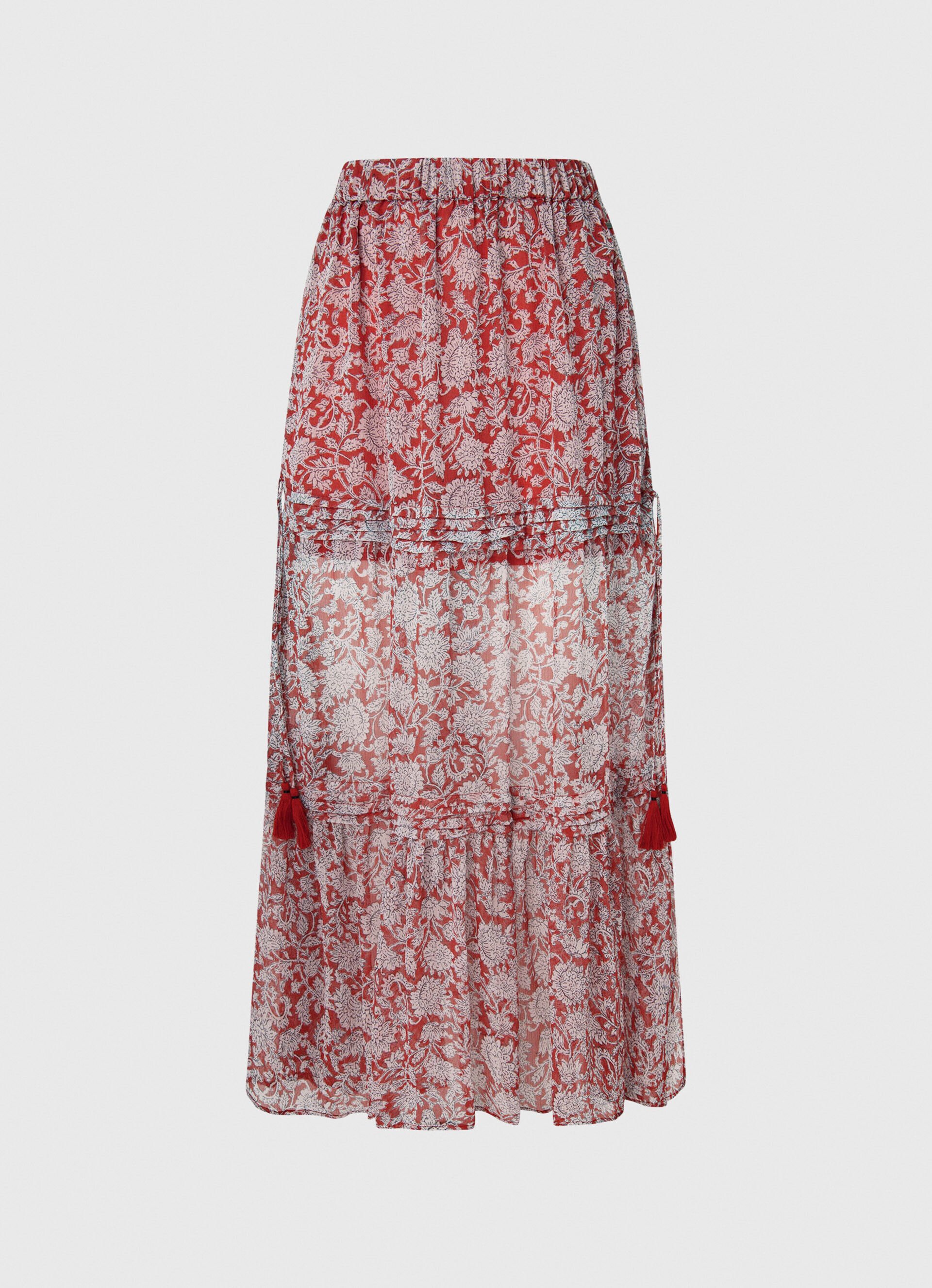 SAIA COM ESTAMPA FLORAL - multicolorida