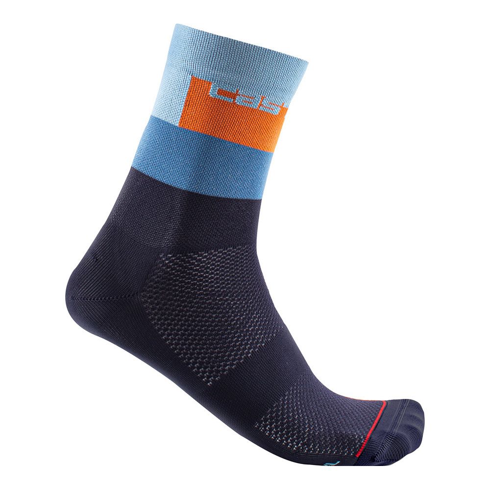 Castelli BLOCCO 15 - Chaussettes bleu/blanc