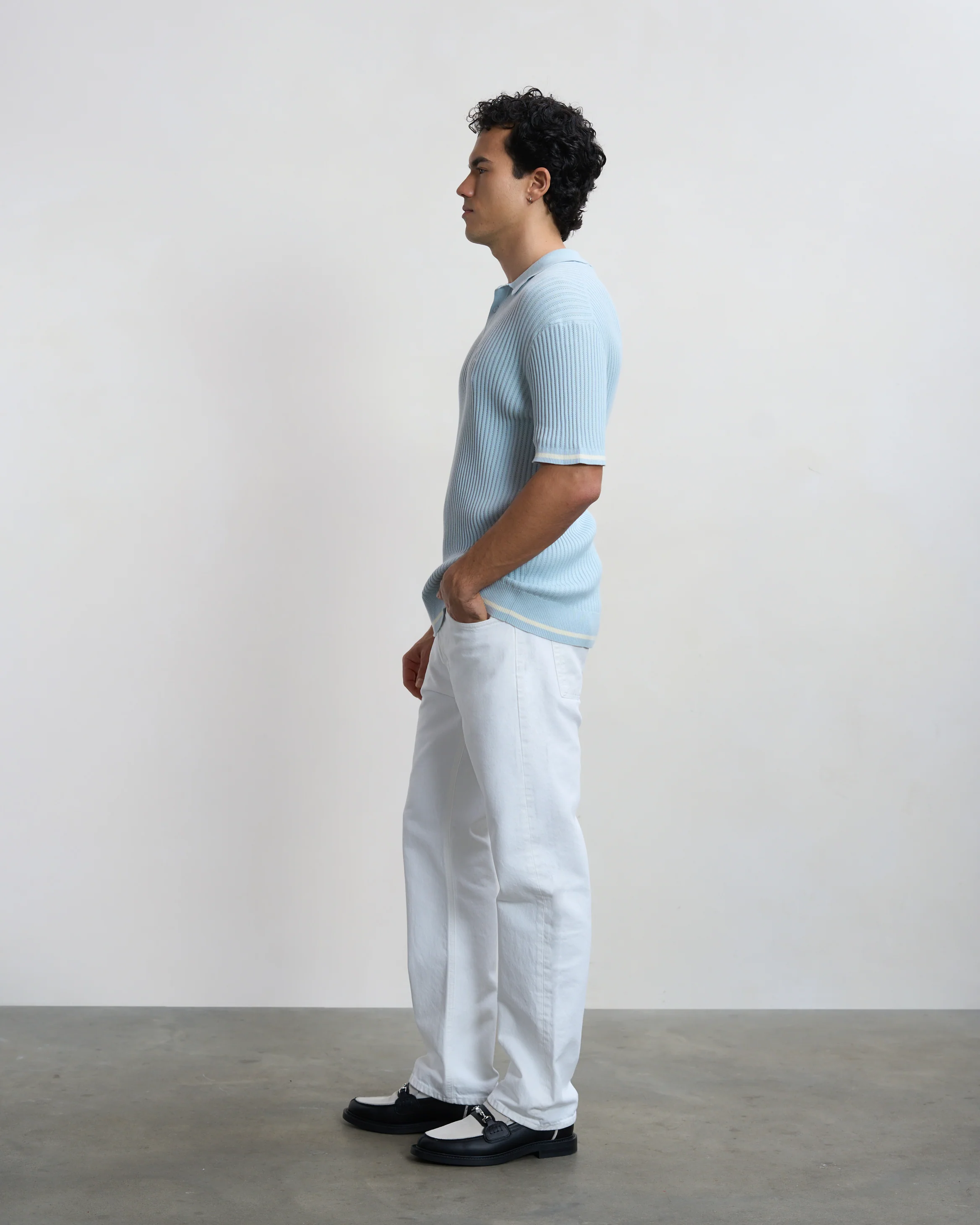 Fine Knit Polo Skyway
