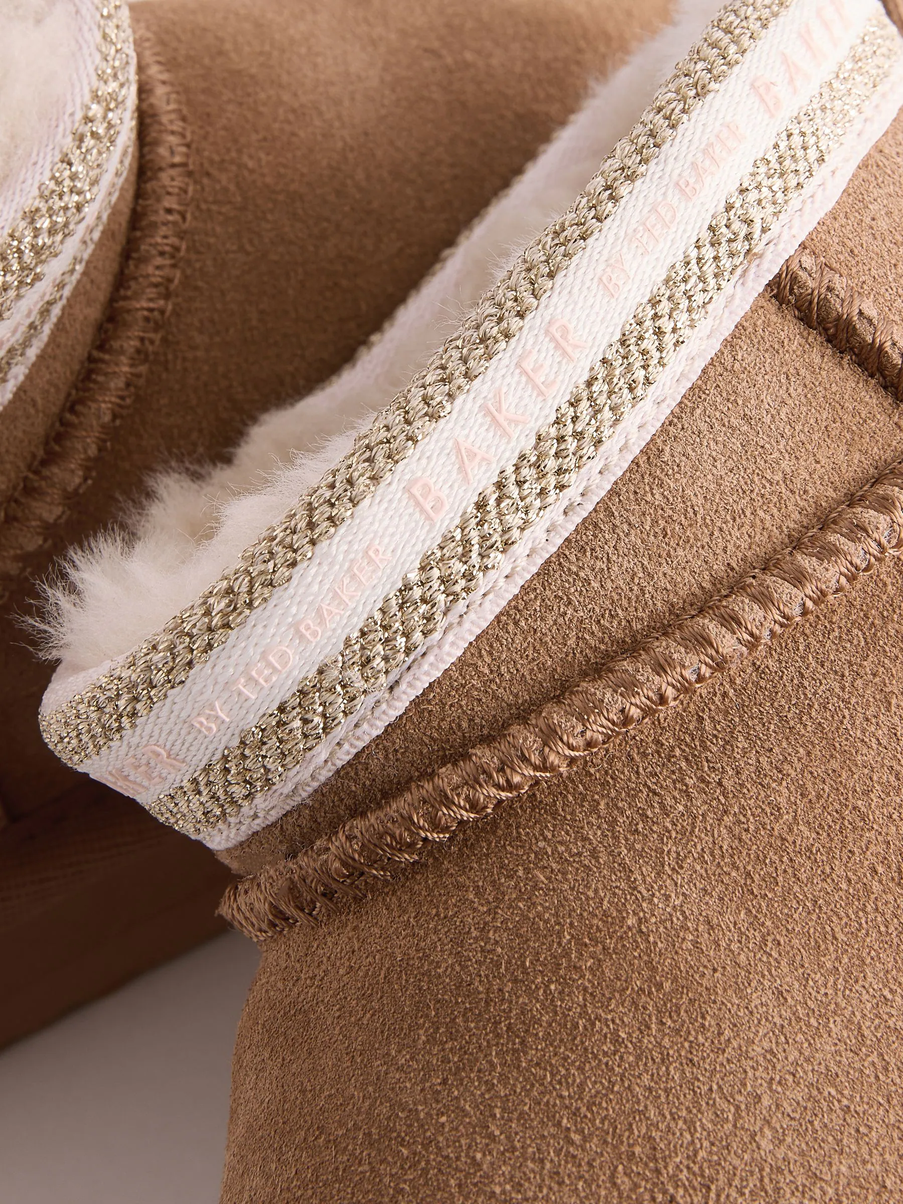 Lichtbruin - Baker by Ted Baker Girls Water Repellent Cosy Suede Boots