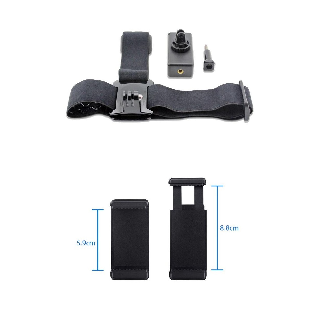 Pannebånd for GoPro kamera og mobil