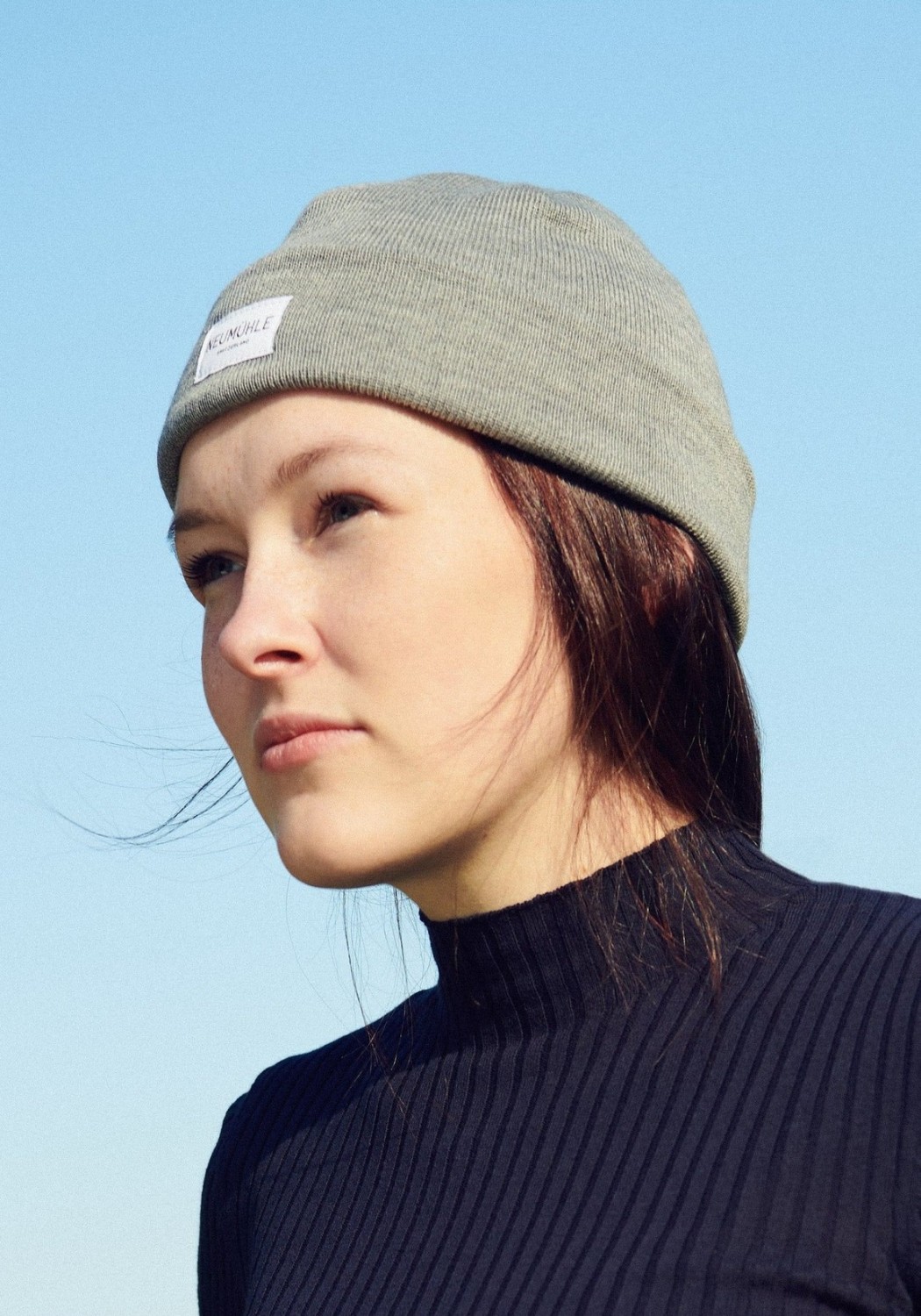 Neumuhle Wollmütze Nebel Organic Merino Rain Drop