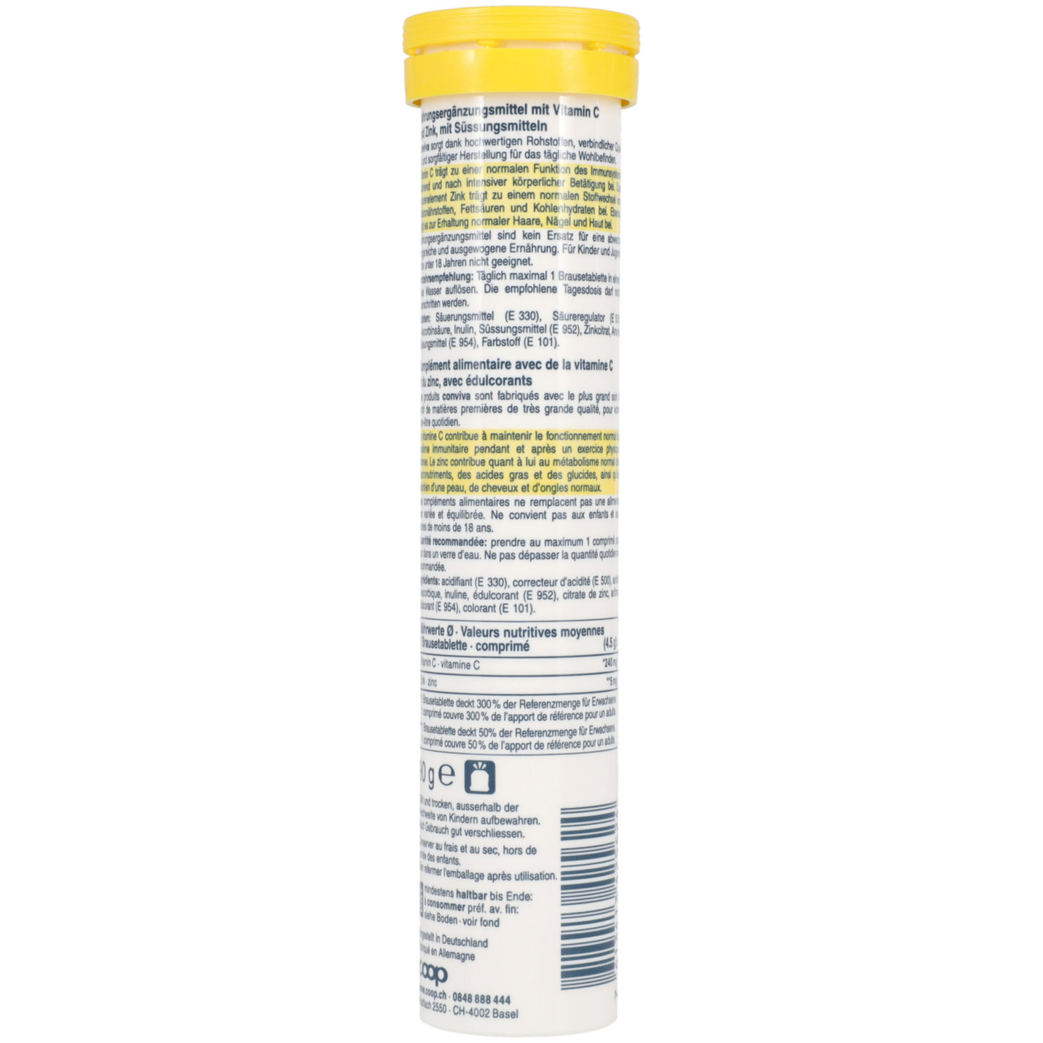 conviva Vitamin C + Zink Zitrone 20 Stück