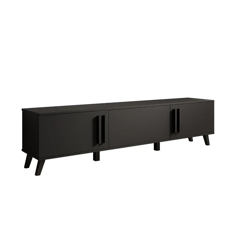 Meubella - Hydra - TV-Meubel - Zwart - 180 cm