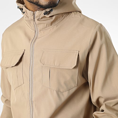 Veste Zippée Capuche Beige