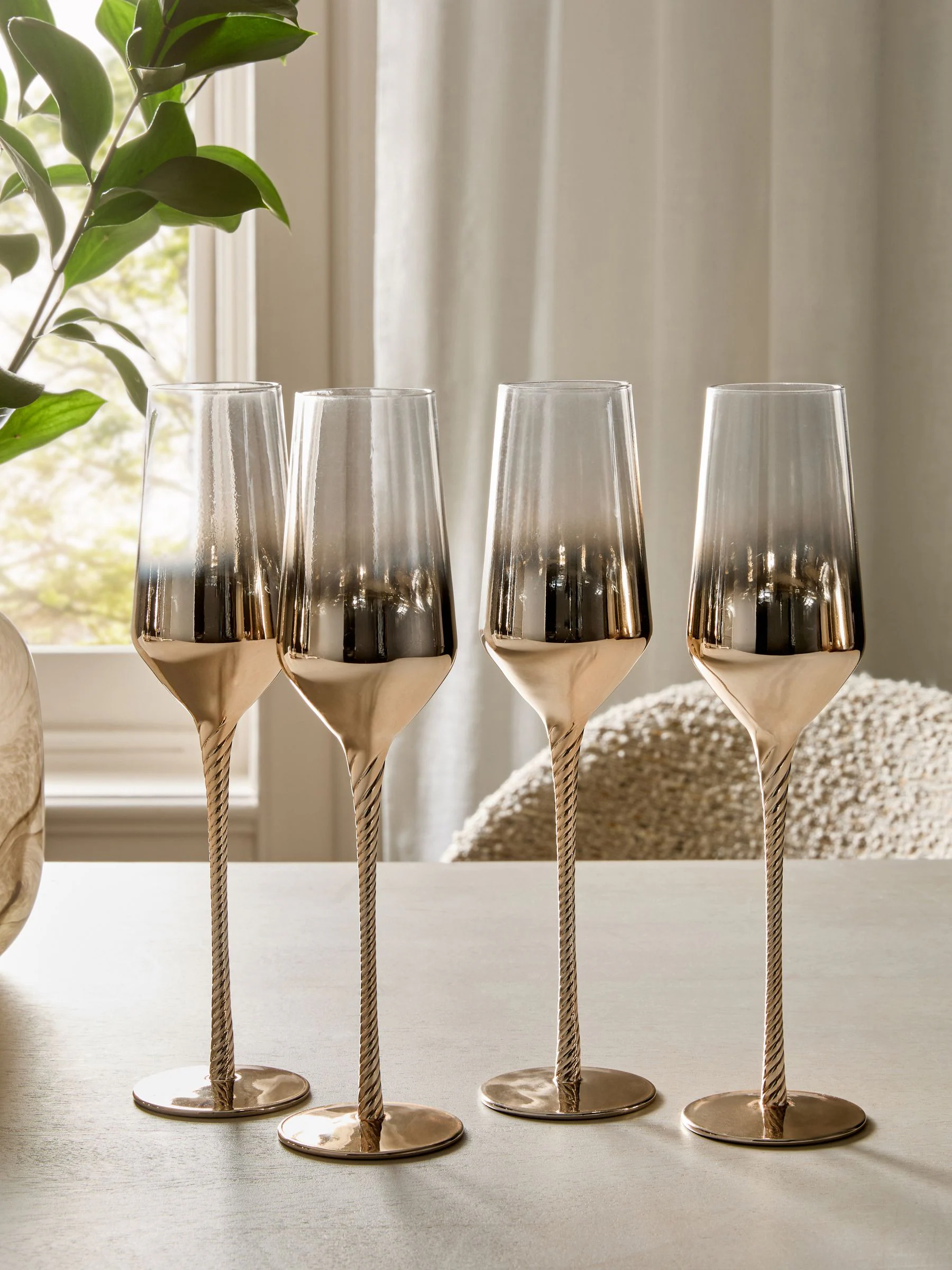Set van 4 Astrid champagneflutes