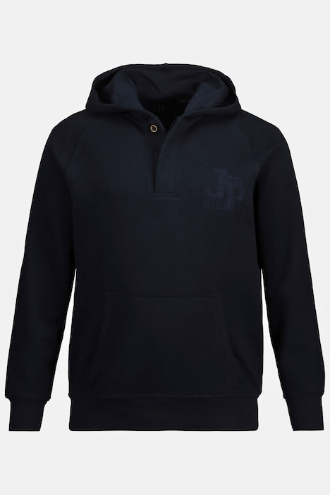 Hoodie, Flammsweat, Kapuze, Knopfleiste, bis 8 XL