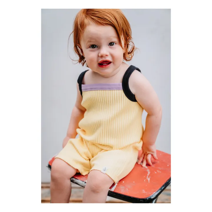 Bonnie & The Gang Combishort Kit Coton Bio | Jaune