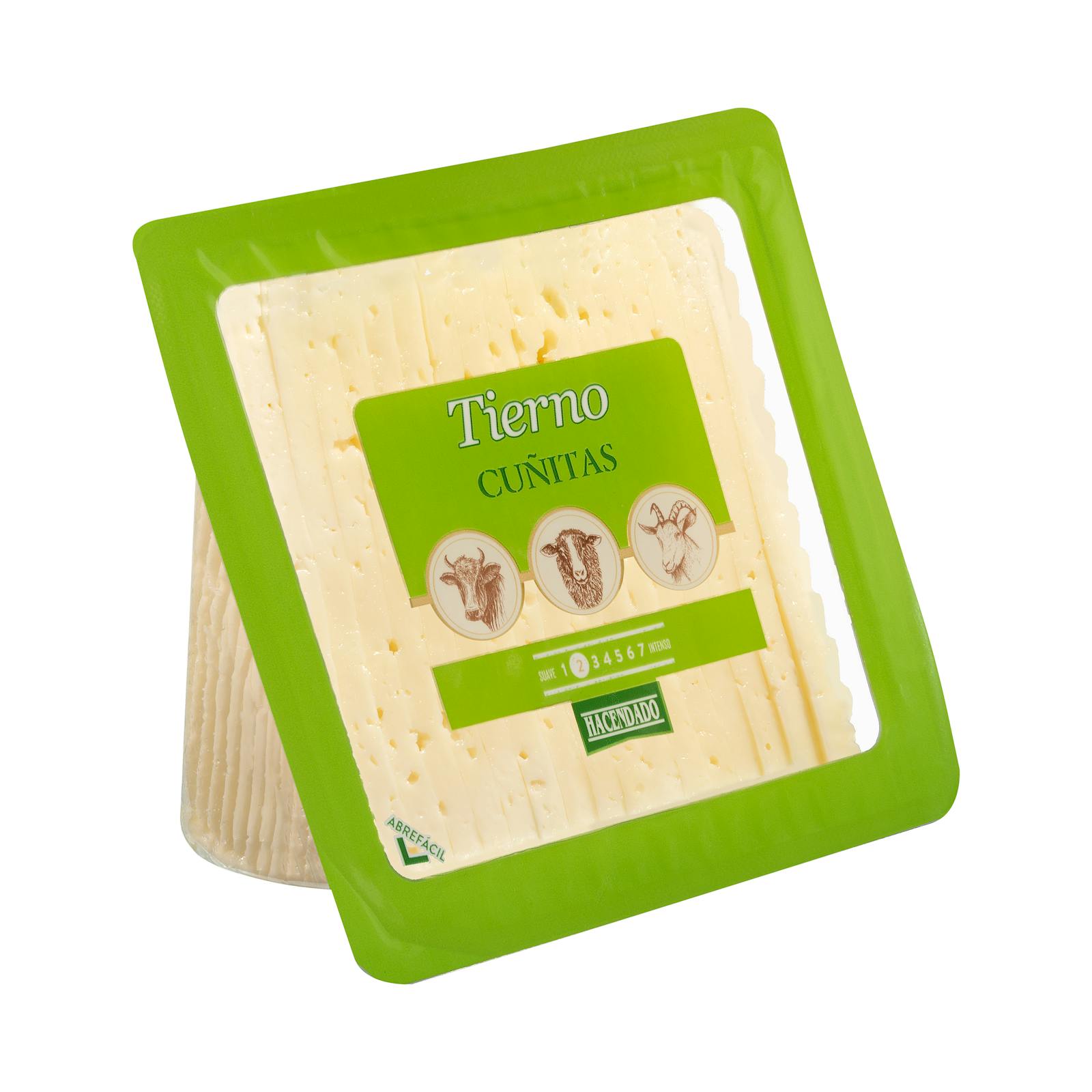 Mélange de fromages à pâte molle Hacendado coupé en quartiers