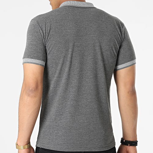 Polo Manches Courtes JP-847 Gris Anthracite Chiné