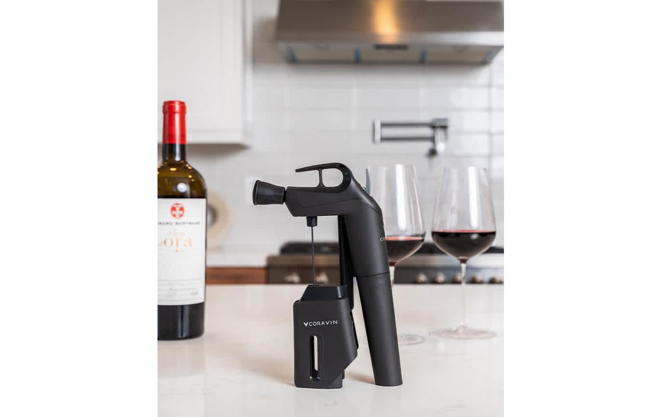 Weinausgiesser Timeless Three + 1 Stück, Schwarz<br>Wein-Set