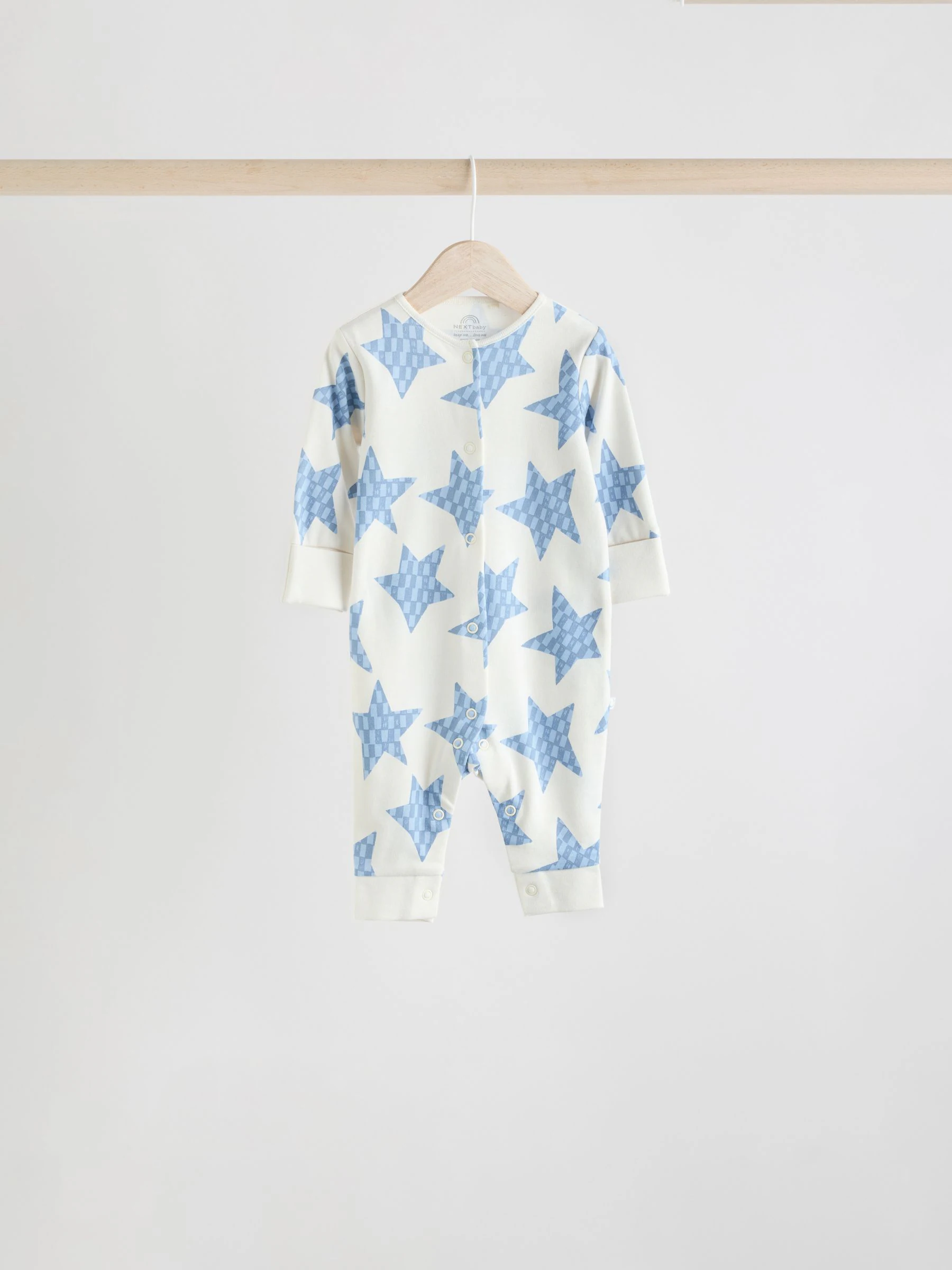 Blauw - Set van 4 voetloze Baby-pyjama's met ster (0mnd -3jr)