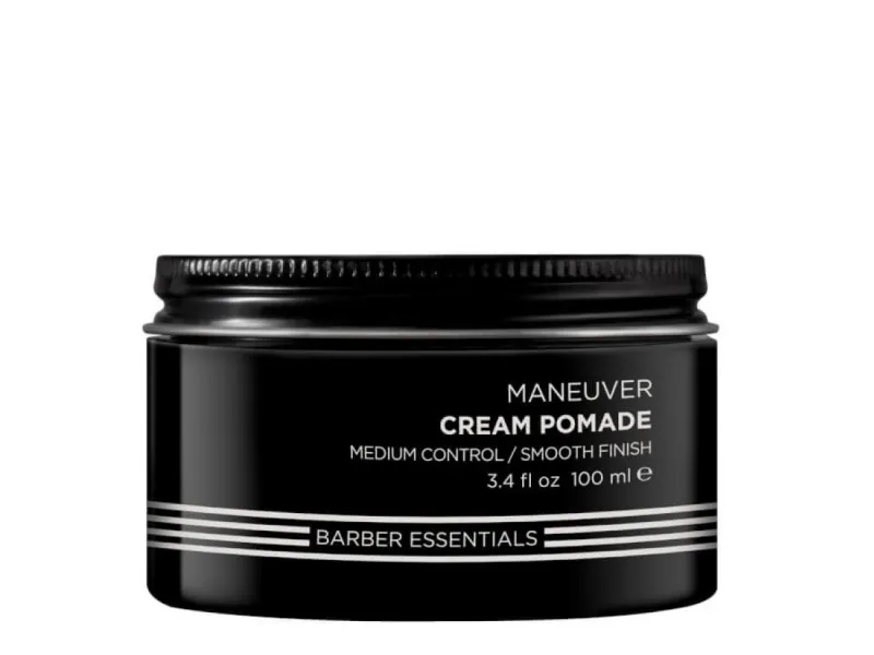Redken Brews Mens Maneuver Cream Pomade 100ml, Mænd, Alt hår, 100 ml, Fiksering, Blødgørende, 1 stk, Pot