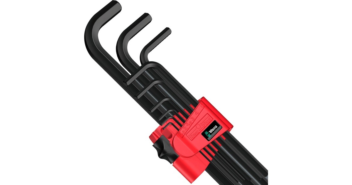 Wera950/9 Hex-Plus 7 Stiftsleutelset, metrisch, BlackLaser  (Zwart, 9-delig)