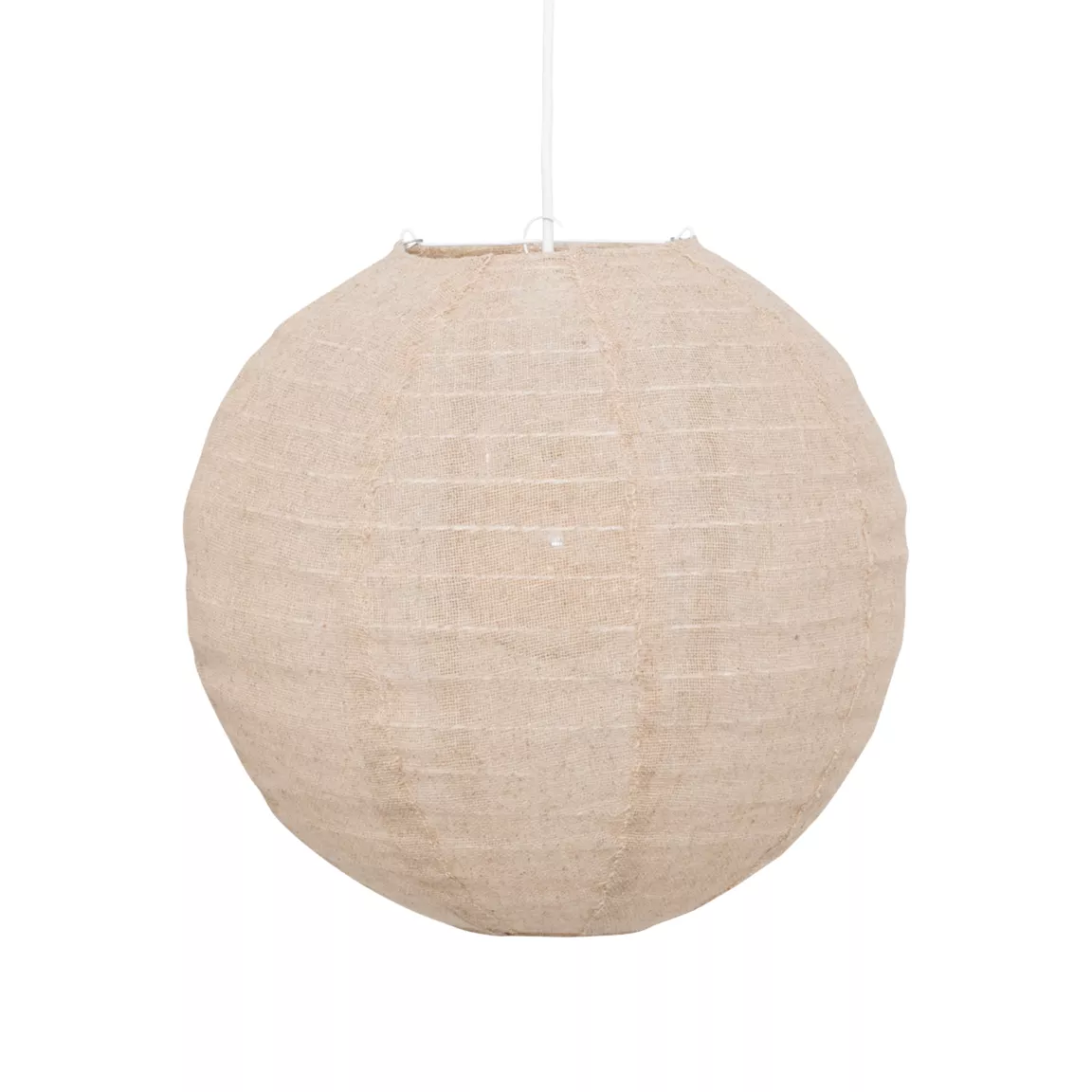 Suspension luminaire lanterne lin (35 cm) Jordy Beige