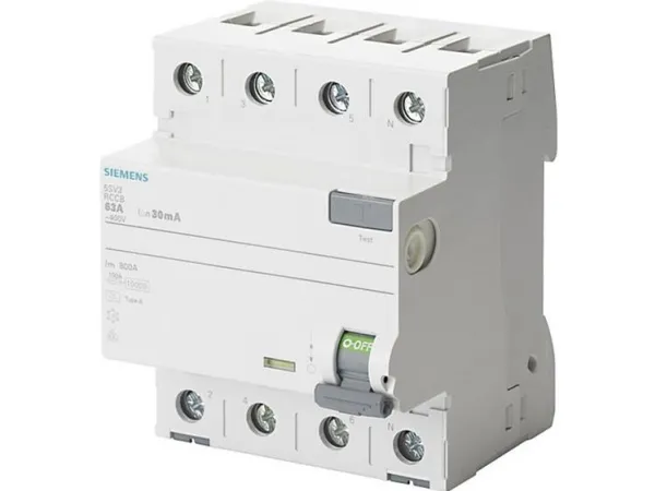 Siemens 5SV3647-6, Reststrøm enhed, Type A, IP20