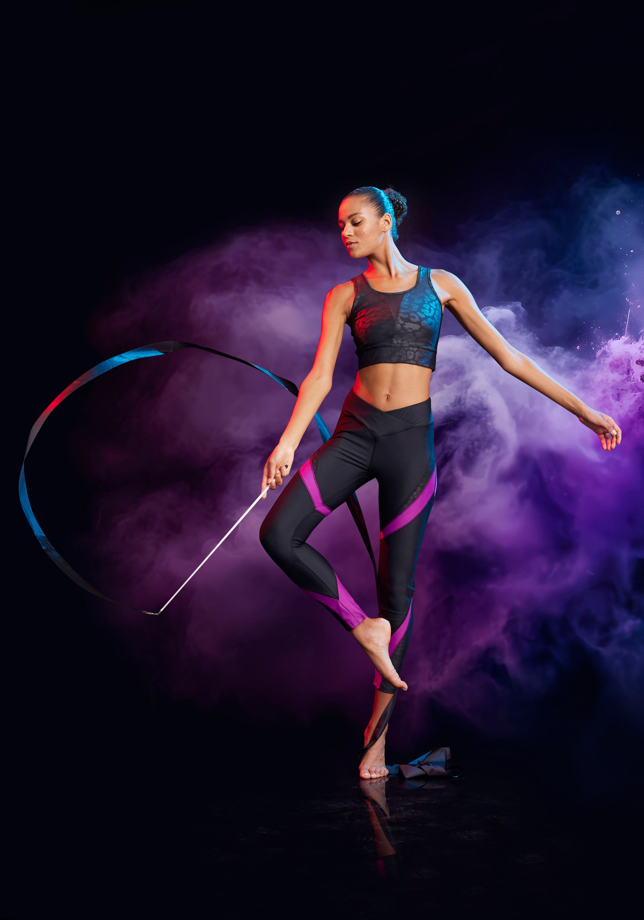 LASCANA ACTIVE Crop-Top , mit Leodruck