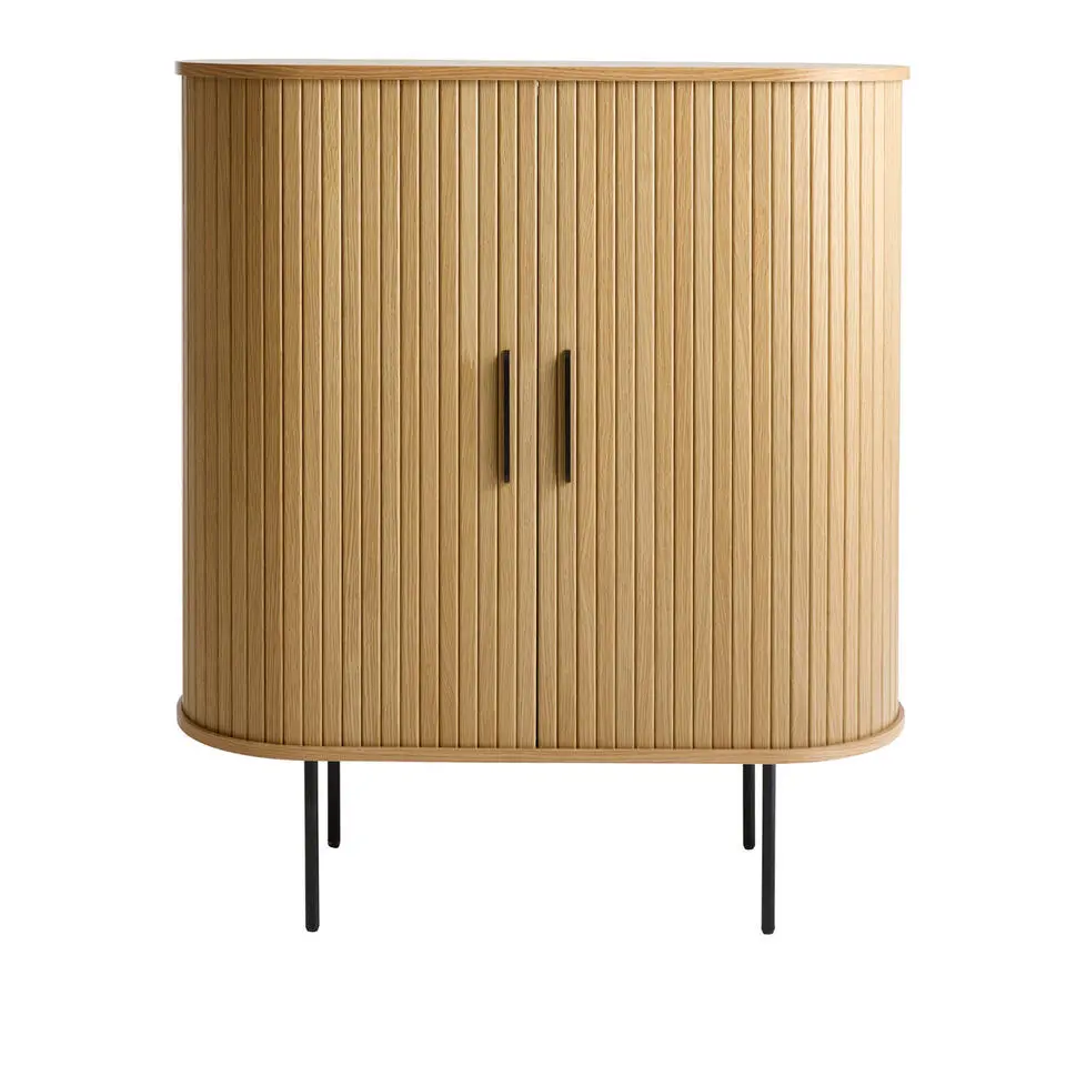 Kast Eikenhout - Incl Glazenrek - 118cm - Nola