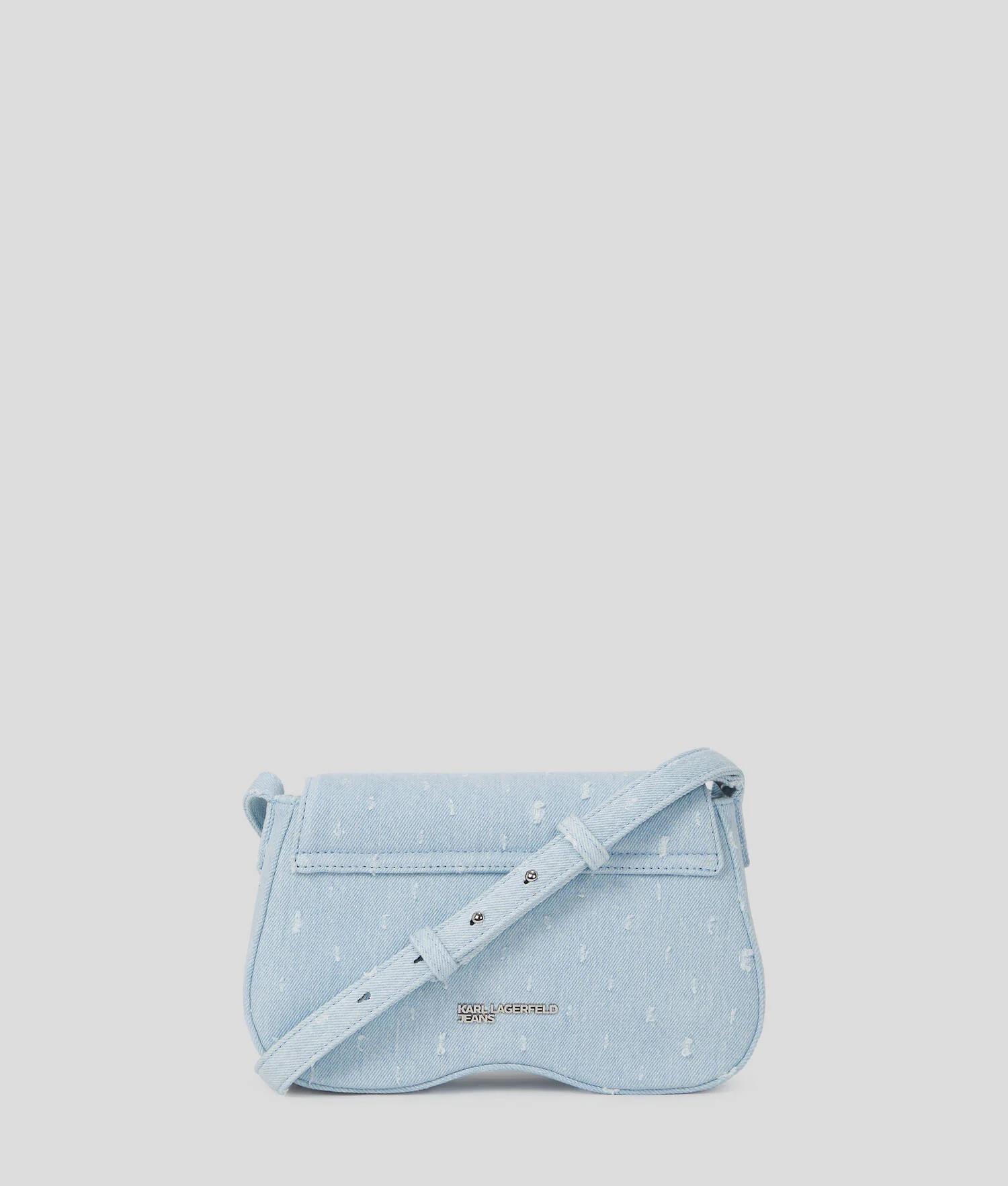 SAC BANDOULIÈRE EN BOUCLÉ STYLE LUNETTES DE SOLEIL - Boucle bleue lavée