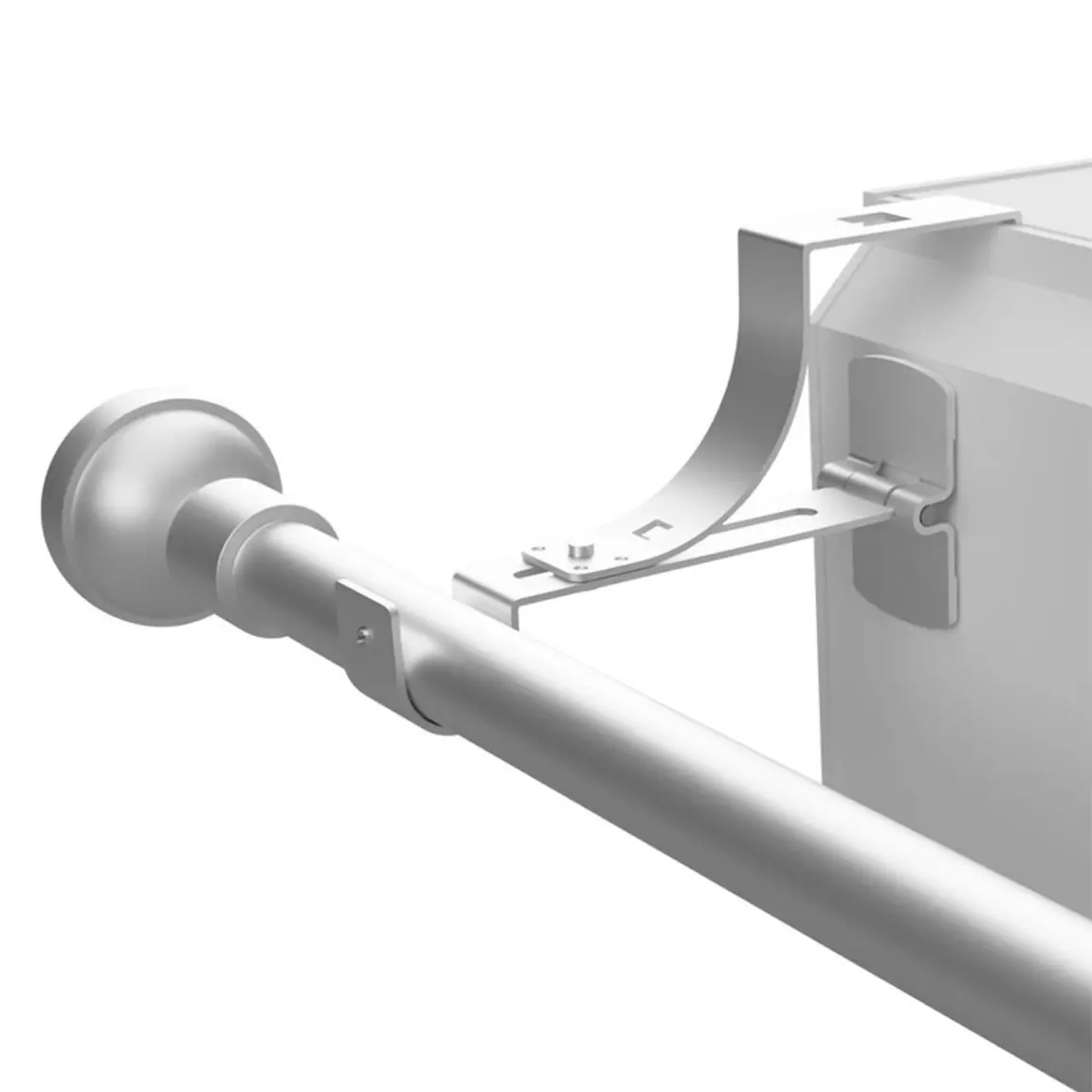 Support à tringle pour caisson de volet roulant (L135 / D28 mm) Blanc satiné