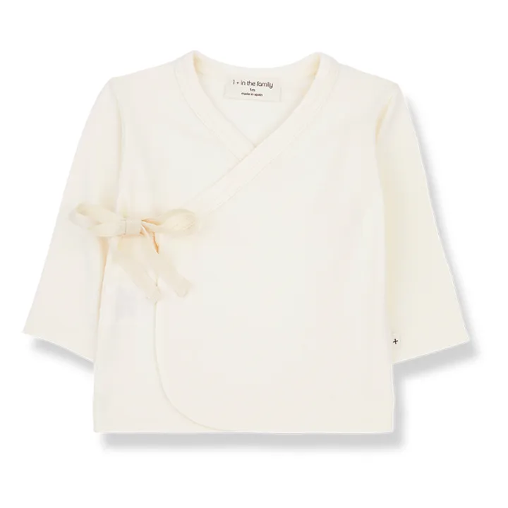 1+ in the family Gilet Babette Cache-Cœur Coton Bio | Ecru