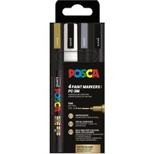 Marqueur à pigment PC-3M, étui de 4, couleurs douces