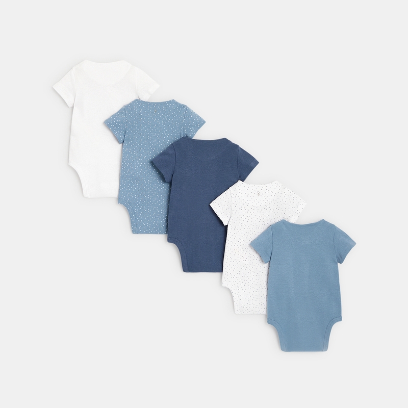 Body croisé (lot de 5) bleu naissance