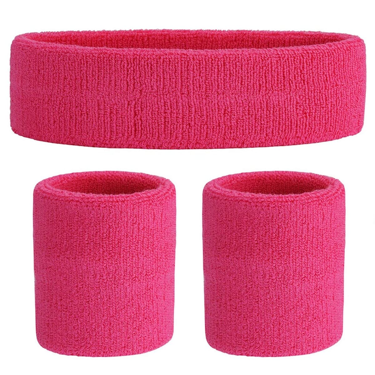 Pannebånd og armbåndsett 3 deler Rosa