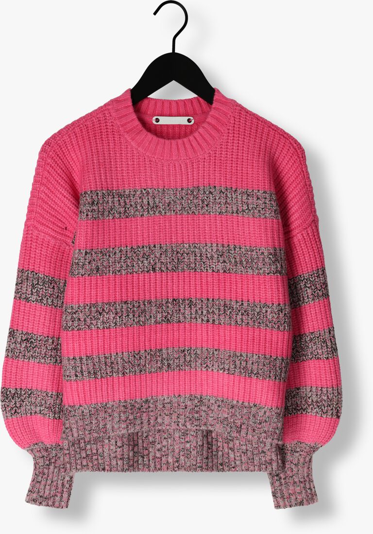 CO\\'COUTURE roze co'couture trui row melange stripe knit
