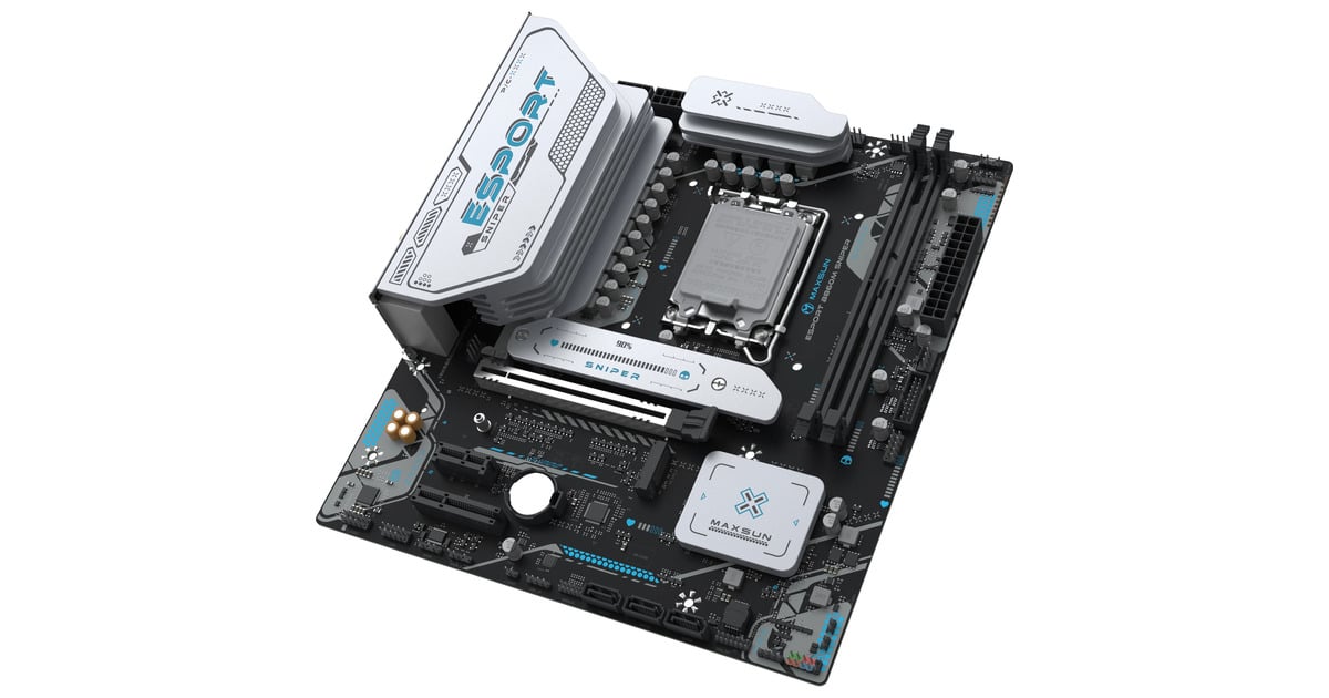 MAXSUNMS-eSport B860M SNIPER WIFI socket 1851 moederbord  (Zwart, RAID, 2.5 Gb-LAN, WLAN, BT, Sound, µATX)