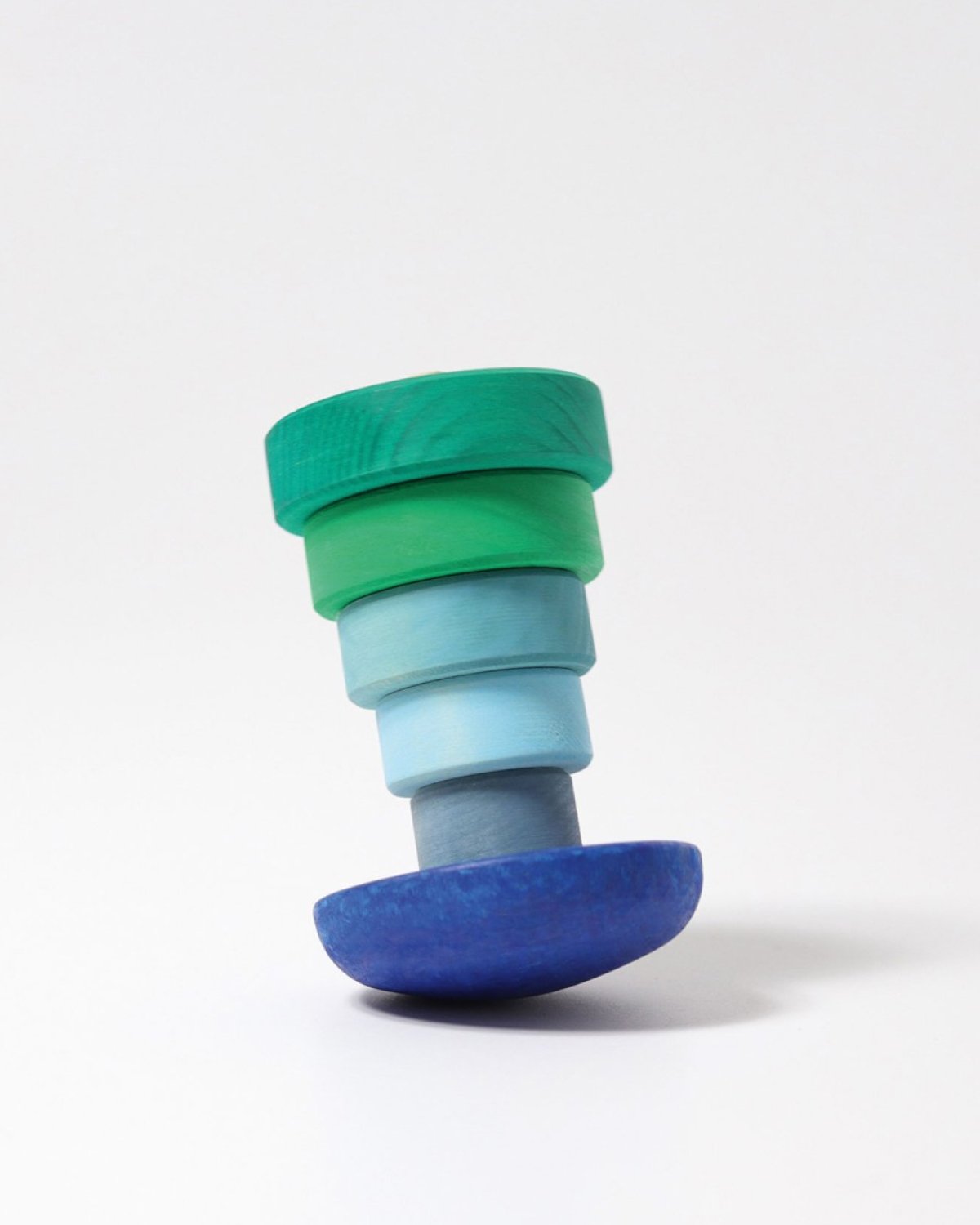 Stabletårn i Tre M/ Balansebrett – 13 cm | Wobbly Stacking Tower