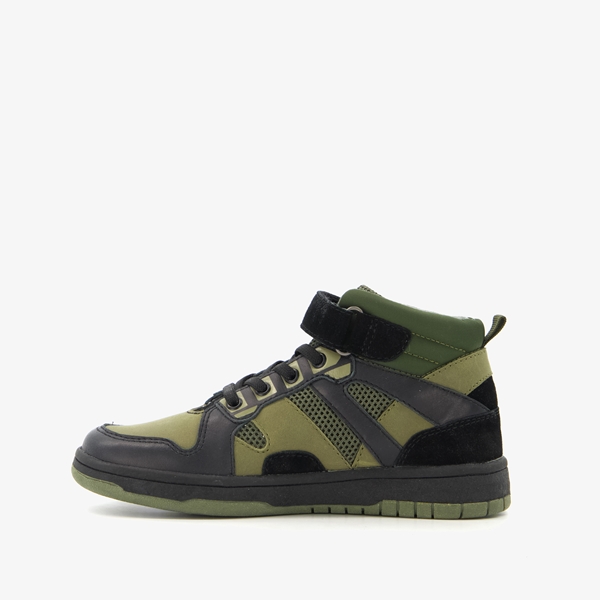 TwoDay hoge leren jongens sneakers zwart groen