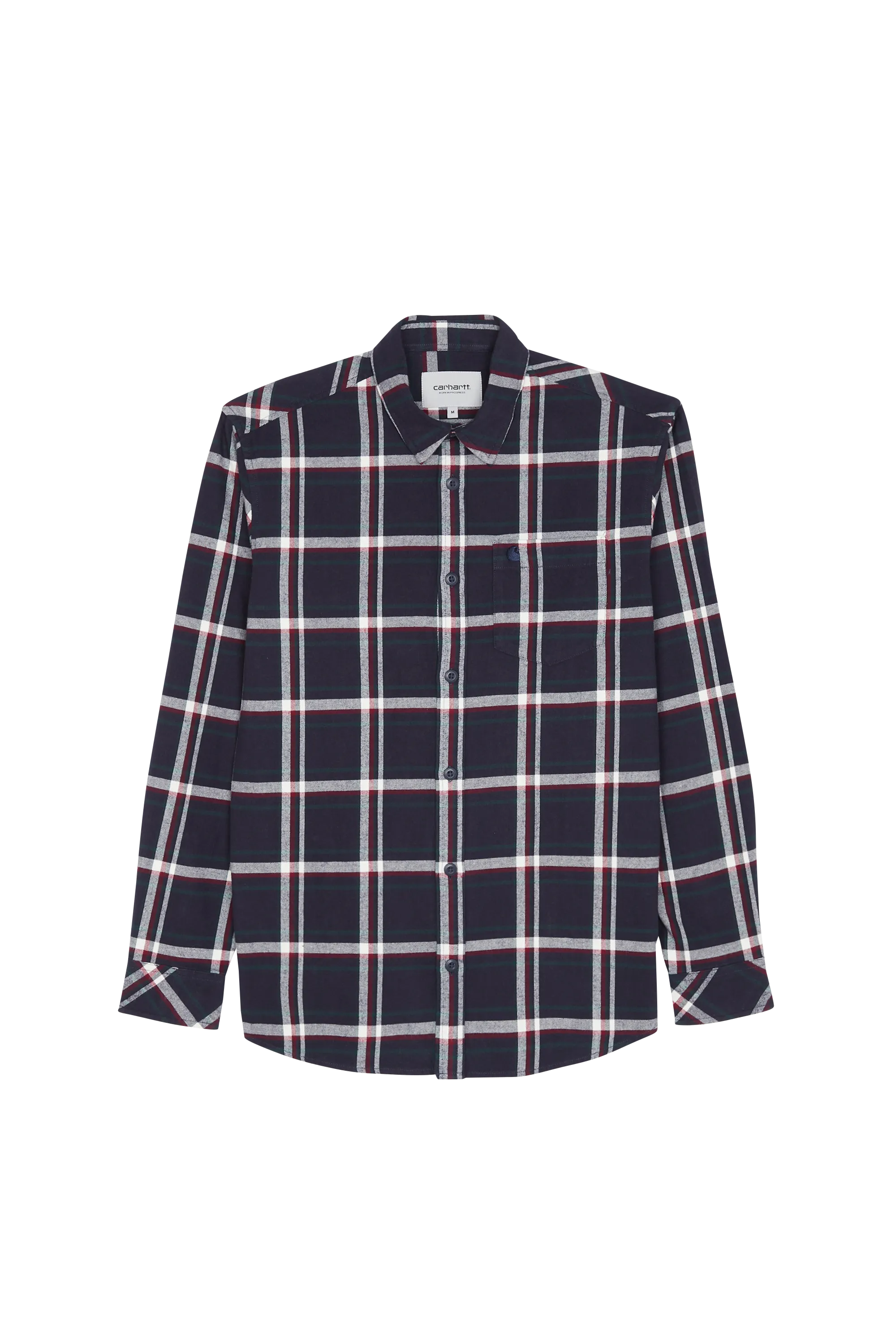CARHARTT WIP Chemise L/S Barten Shirt Bleu