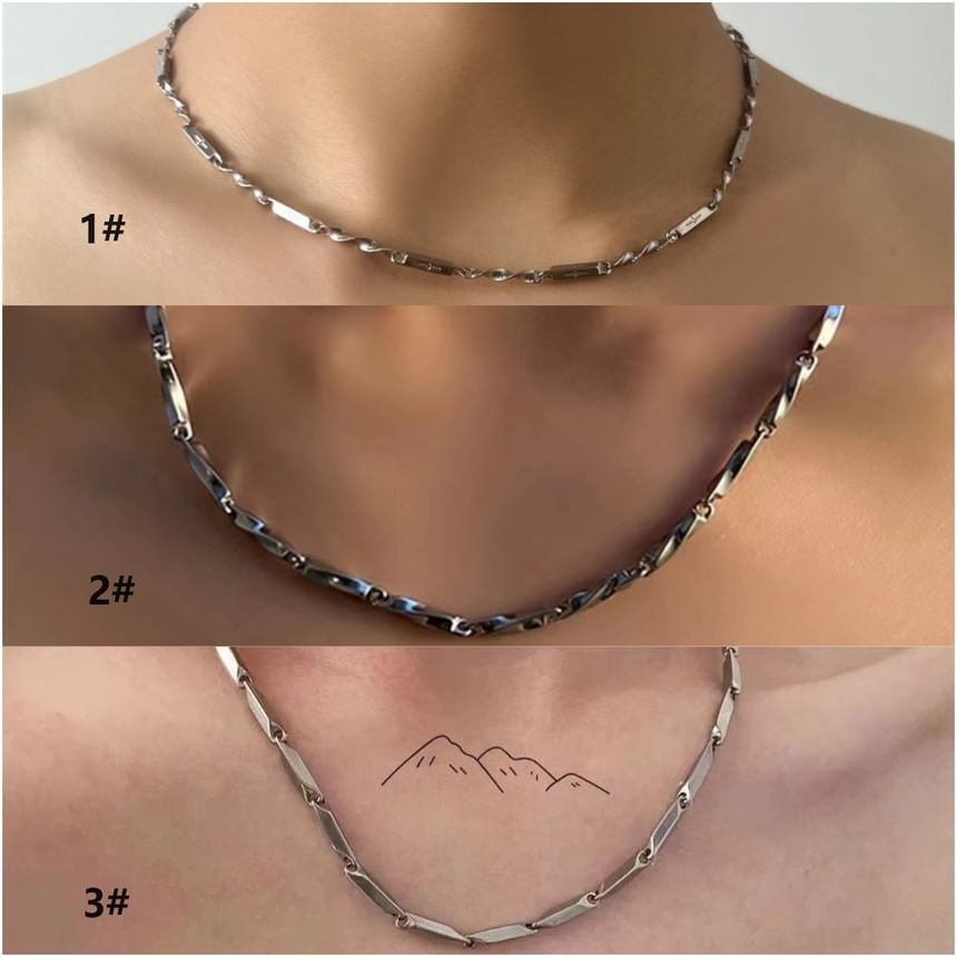 Soosina - Choker van roestvrij staal (verschillende ontwerpen)