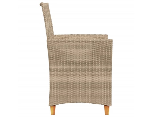 VIDAXL - Chaises de jardin coussins lot de 2 beige résine tressée boi...