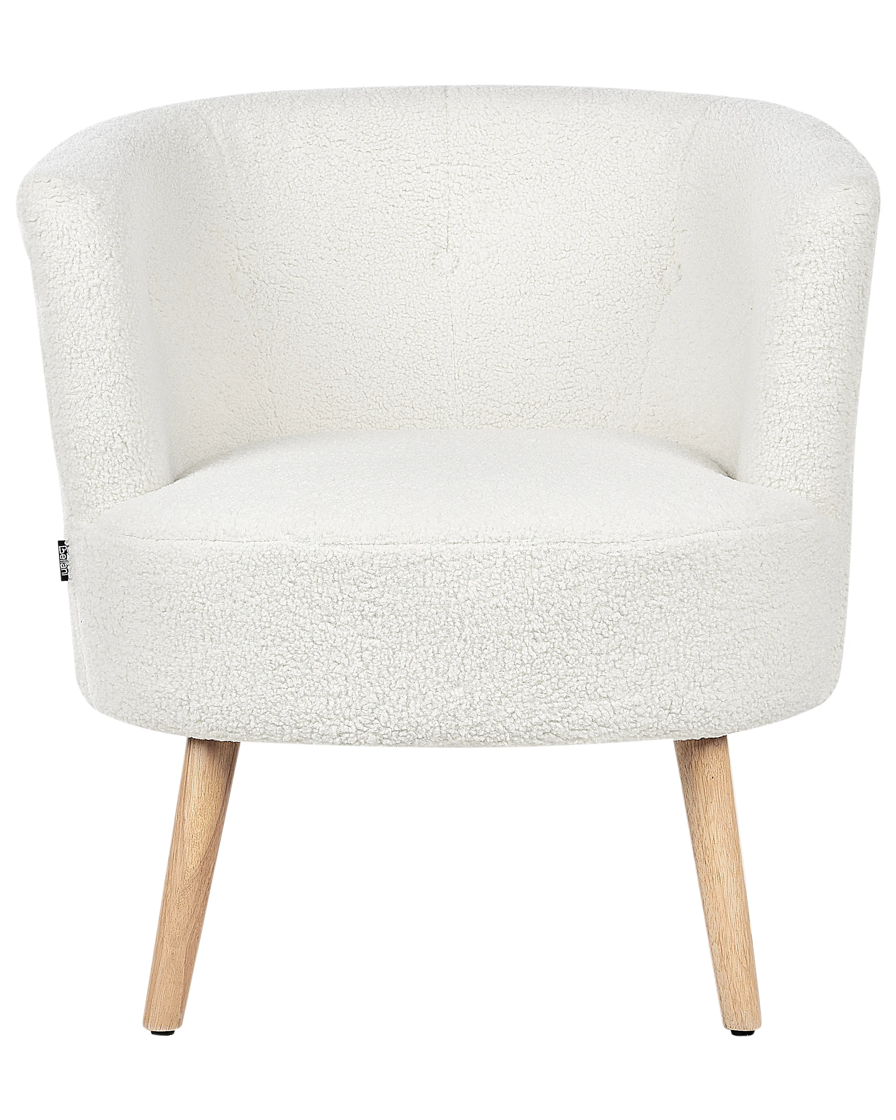 Fauteuil ODENZEN Bouclé Wit