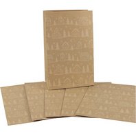 Pochette cadeau de Noël 'Sapins', (L)100 x (H)160 mm