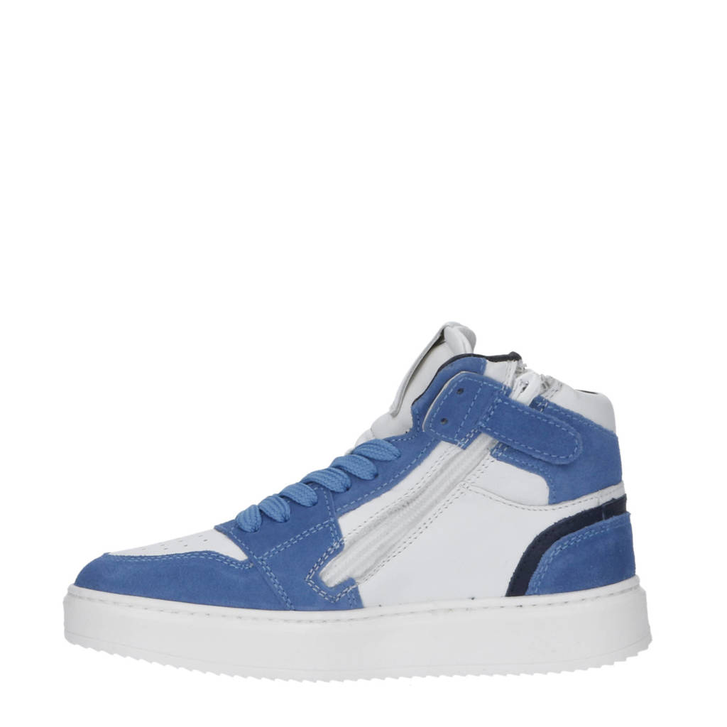 Hip H1665suède sneakers blauw/wit