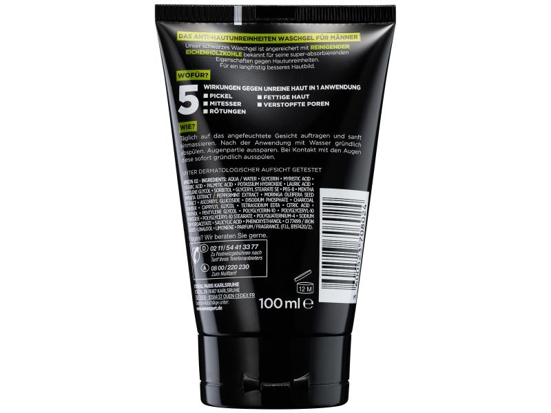 L'Oréal Men Expert Reinigungsgel Pure Charcoal 100 ml Waschgel für Männer