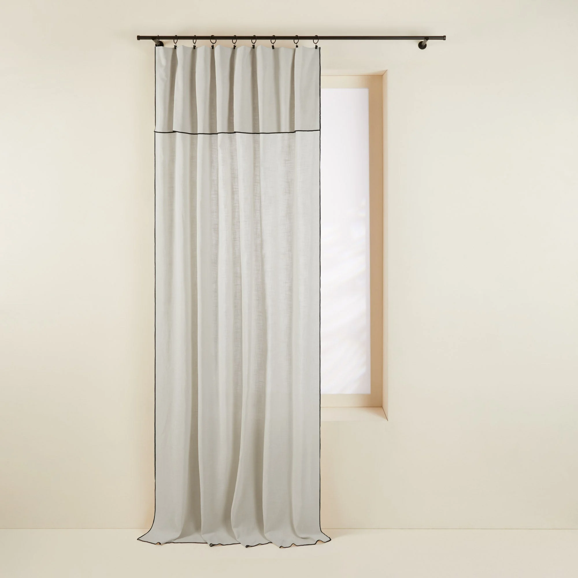 CARLINA NON FEU - Rideau panneau | Beige