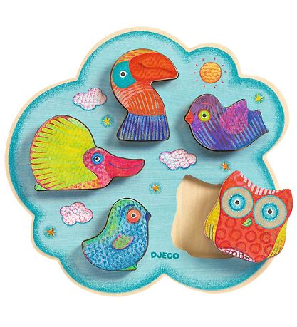 Djeco Puslespil - Tr? - 5 Brikker - Toucanco