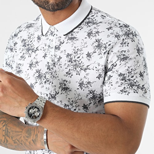 Polo Manches Courtes Pasy 2 11315269D Blanc Gris Floral