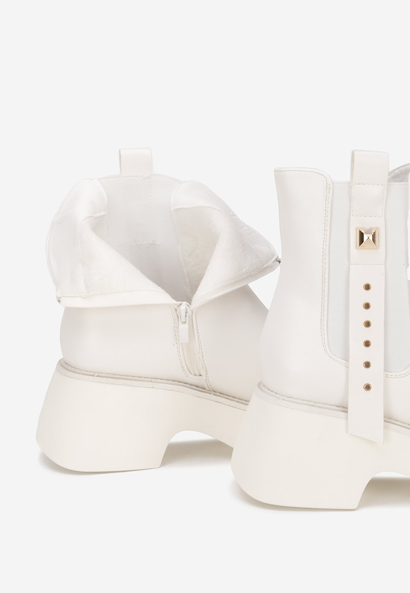 Bottines hautes femme blanches Janetia