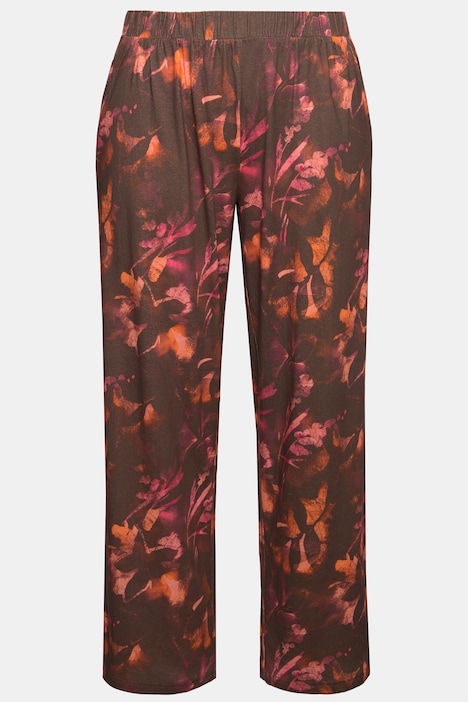 Pyjamahose, Blätter, gerades Bein, Biobaumwolle