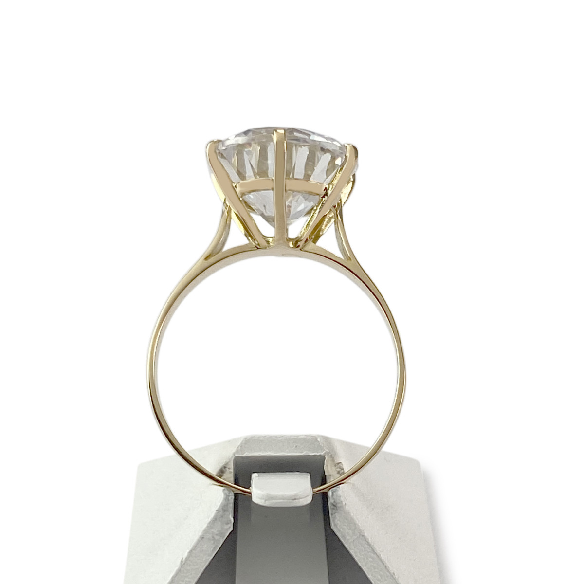 Solitaire d'occasion or 750 jaune zirconias