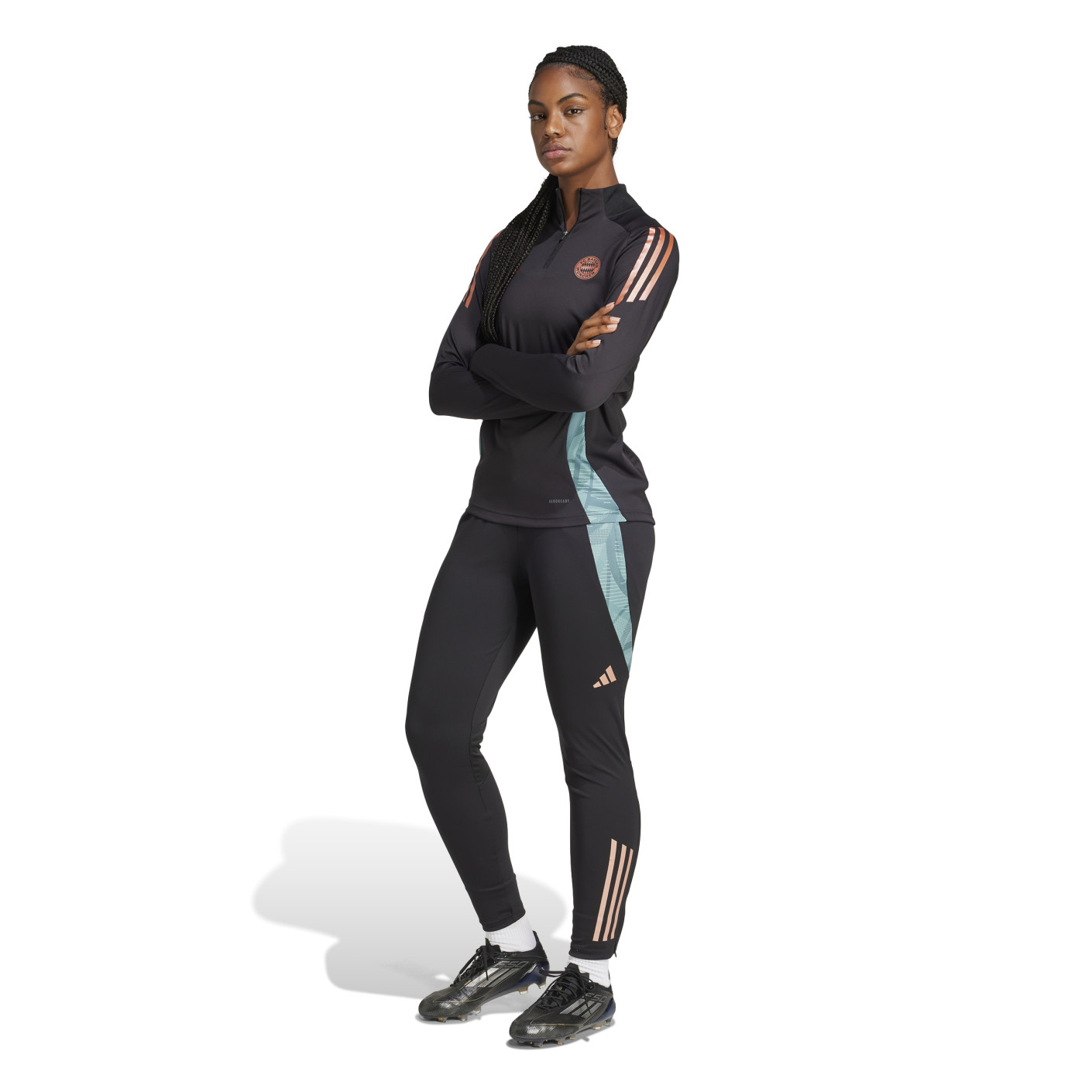 Adidas Bayern München Trainingsbroek 2024-2025 Dames Zwart Groen Brons