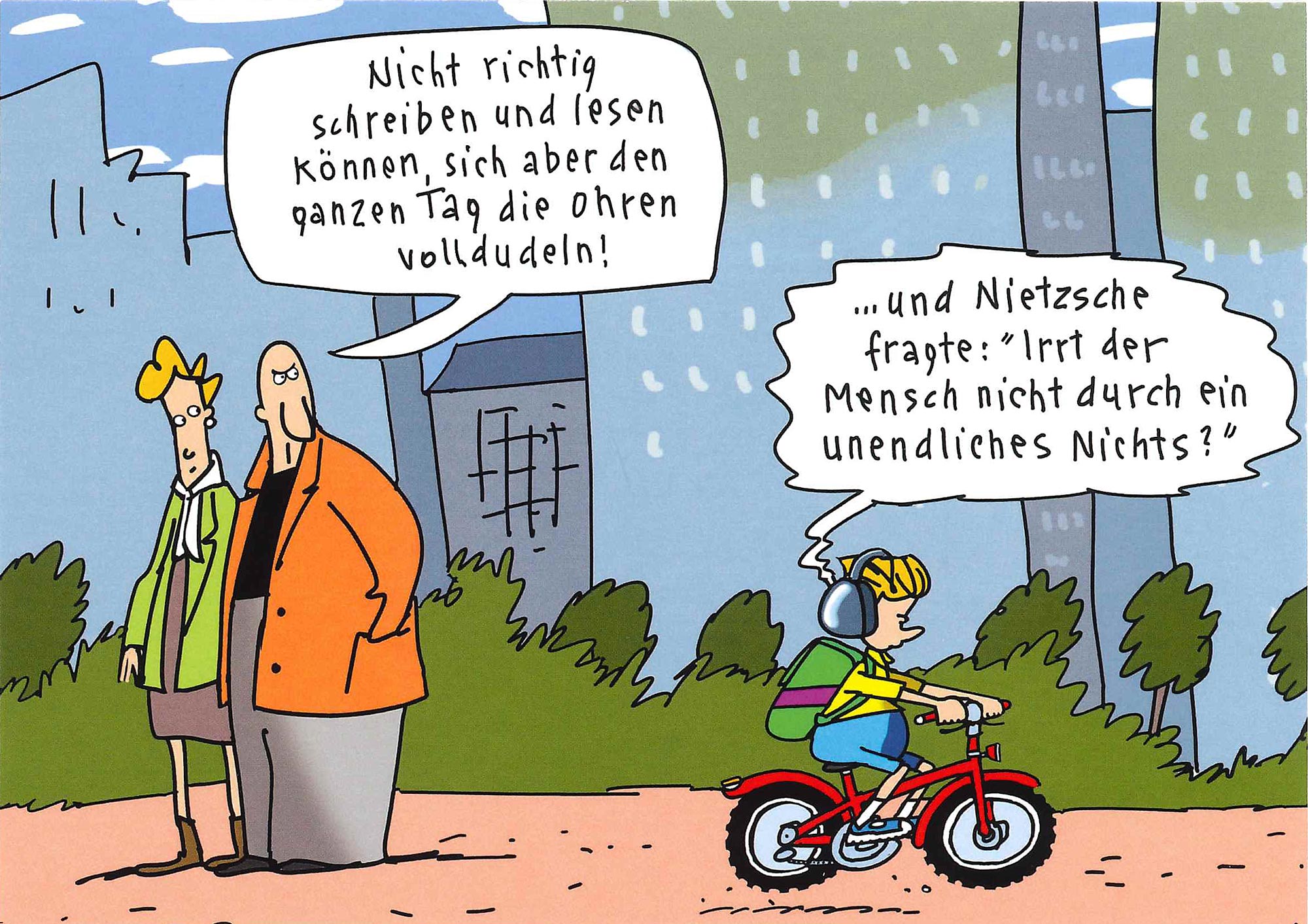 Postkarte '... und Nietzsche fragte' günstig bestellen