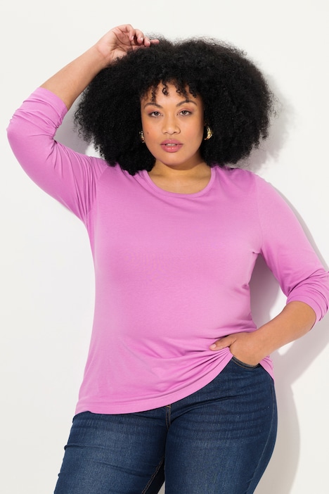 Shirt, Slim, Rundhalsausschnitt, Langarm