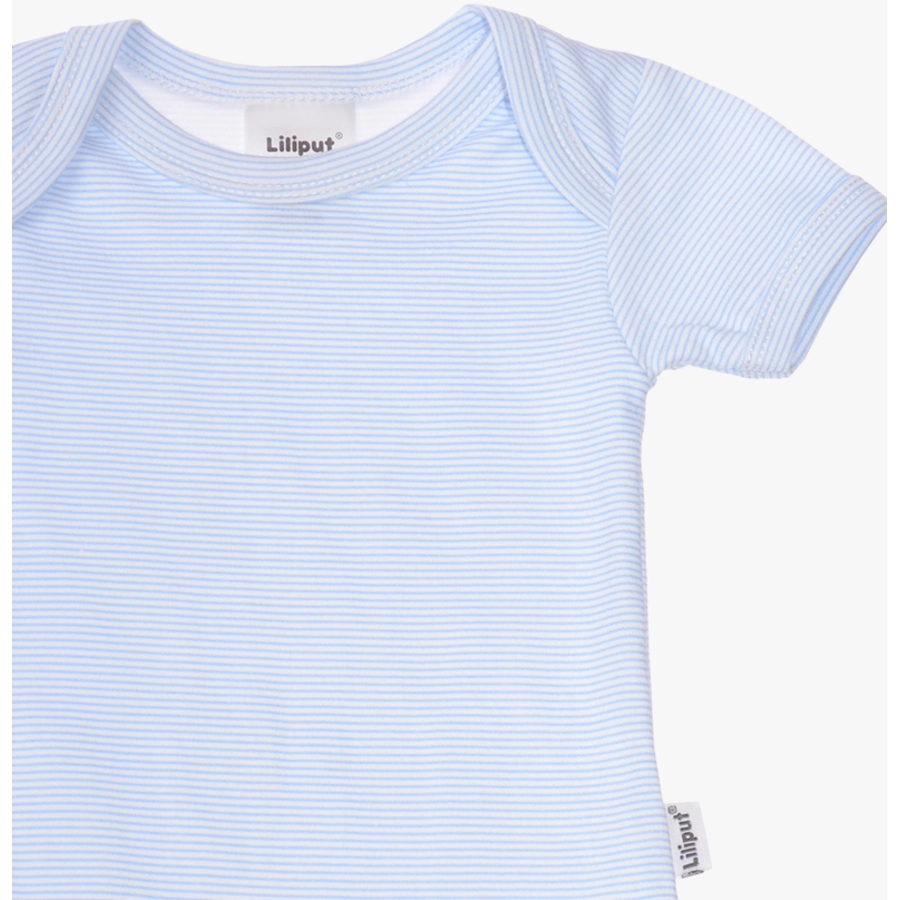 Liliput Kurzarmbody 2er-Pack weiß blau gestreift weiß